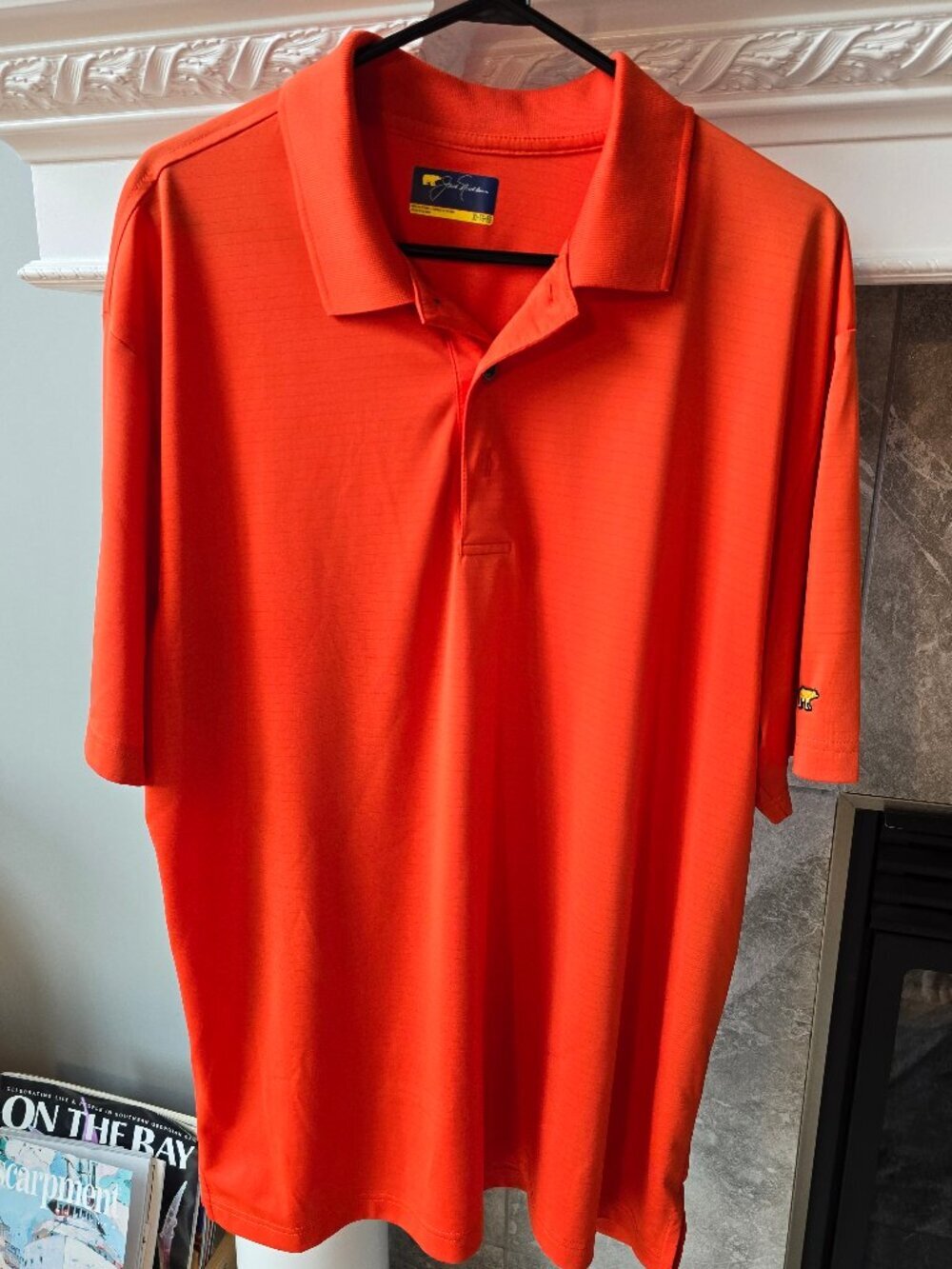 Jack Nicklaus Shirt Mens XL Golf Polo Golden Bear Athletic Performance Orange